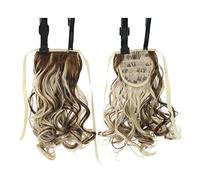 Moño de Pelo para Mujer 1 paquete de extensiones de cabello de cola de caballo ondulado corto pinzas de pelo con cordón sintético moño alargador rizado for uso diario de las mujeres Pieza de Pelo de M