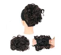 Moño de pelo Peines Clip en extensiones de cola de caballo for mujeres extensiones de moño de pelo rizado desordenado Updo postizo moños cabello fácil de estirar Pieza de pelo de moño para mujer(Q8-4)