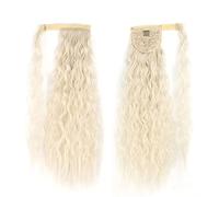 Moño de pelo Peluca de cola de caballo larga ondulada de maíz sintético de 22 pulgadas, extensiones de pinza de pelo, moño de cola de caballo, accesorios for el cabello for mujer Pieza de moño para el