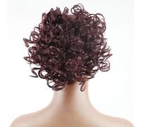 Moño de Pelo Peluca de moda for mujer, moño de pelo rizado esponjoso, peine de pelo corto y rizado, cabeza de bola, extensión de pelo de cola de caballo, moño de pelo sintético Pieza de Pelo de Moño D