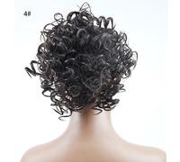Moño de Pelo Peluca de moda for mujer, moño de pelo rizado esponjoso, peine de pelo corto y rizado, cabeza de bola, extensión de pelo de cola de caballo, moño de pelo sintético Pieza de Pelo de Moño D