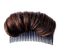 Moño de pelo sintético invisible color marrón oscuro, base para el cabello, almohadilla de pelo esponjosa, estilo princesa, almohadilla para el cabello, moño y moldeadores de corona, accesorios para