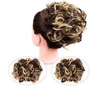 Moño de pelo Sintético Messy Bun Wave Extensiones de cabello rizado Extensiones de moño Clip de peine en Moño desordenado Accesorios for el cabello for mujeres Pieza de moño para el cabello(22H10#)