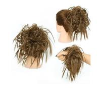 Moño de pelo Tousled Updo Messy Bun Hair Piece Straight Curly Mix Extensiones de cola de caballo Fake Synthetic Elastic Band Scrunchies Hairpiece for mujeres niñas Pieza de pelo de moño para mujer(Q17