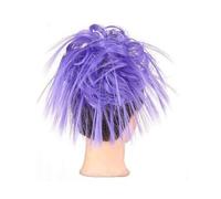 Moño de pelo Tousled Updo Messy Bun Hair Piece Straight Curly Mix Extensiones de cola de caballo Fake Synthetic Elastic Band Scrunchies Hairpiece for mujeres niñas Pieza de pelo de moño para mujer(Q17