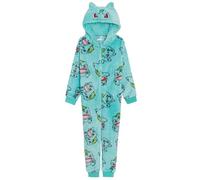 Mono de Pokémon para niños y niñas, disfraz todo en uno con capucha, pijama entero con capucha 3D de forro polar con cremallera, ropa de descanso, 13 años