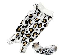 Mono de recuperación - Traje de cirugía de algodón antifugas para gatos y perros pequeños | Cobertura postoperatoria para heridas abdominales y problemas de la piel | Tallas M y L, Peso 160 G