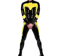 Mono De Retales Negro Y Amarillo De Goma De Látex, Fiesta De Juegos De Rol Personalizada A Mano,Negro,S