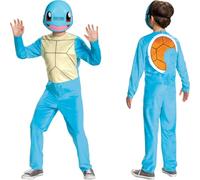 Mono de Squirtle para Niños, Disfraz Oficial de Pokémon por Disguise, Tejido Suave Minky, Incluye Máscara Detallada con Correas Ajustables, Para edades de 10 a 12 años, 7 a 8 años