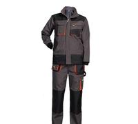 Mono de Trabajo Unisex Duradero para protección Laboral Traje de Mono de Manga Larga Chaqueta y pantalón con múltiples Bolsillos para talleres de Soldadura Ingeniería (Dark Gray, M/165)