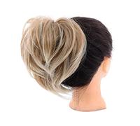 Moño desordenado for mujer, moño sintético corto y recto, coleta, elástico extendido, accesorios for el cabello Pieza de Pelo de Moño Desordenado