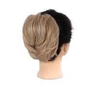 Moño desordenado for mujer, moño sintético corto y recto, coleta, elástico extendido, accesorios for el cabello Pieza de Pelo de Moño Desordenado