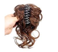 Moño desordenado pelo sintético moño garra clip en moño desordenado pieza de pelo ondulado rizado moño extensiones de pelo despeinado moños de pelo cola de caballo postizos con clip para mujeres moñ