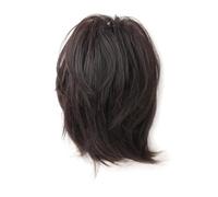 Moño desordenado, postizos sintéticos for mujer, moño corto, coleteros elásticos sintéticos, postizo for mujer y niña(D)