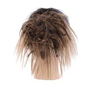 Moño desordenado sintético despeinado Updo moño desordenado piezas de pelo extensiones de pelo con banda elástica coletas extensiones de cabello para mujeres moños de cabello humano real (color: 18T