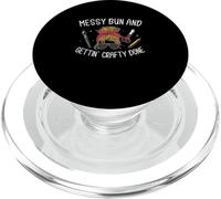 Moño desordenado y hecho astuto divertido Crafter Craftaholics PopSockets PopGrip para MagSafe