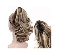 Moño Despeinado para Mujer 1 paquete de extensión cola caballo ondulada sintética, pinza garra, coleta fibra resistente al calor, moño cabello for mujer Moño Postizo(002)