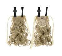 Moño Despeinado para Mujer 1 paquete de extensiones cabello cola caballo ondulado corto pinzas pelo con cordón sintético moño alargador rizado for uso diario las mujeres Moño Postizo(008)