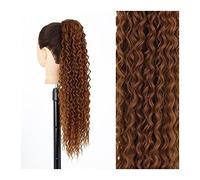 Moño Despeinado para Mujer 1 paquete de extensiones cabello con clip cola caballo cordón ondulado largo sintético 24 "Extensiones femenino natural moño Moño Postizo(10)