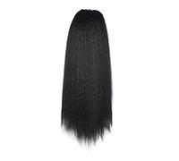 Moño Despeinado para Mujer 1 paquete de extensor cola caballo rizado recto largo sintético con moño horquilla cordón for pelucas mujeres negras Moño Postizo(02,16inches)