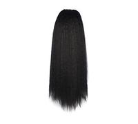 Moño Despeinado para Mujer 1 paquete de extensor cola caballo rizado recto largo sintético con moño horquilla cordón for pelucas mujeres negras Moño Postizo(01,18inches)