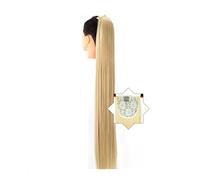 Moño Despeinado para Mujer 1 paquete de pinza pelo con cordón largo y recto, extensión cola caballo, peluca sintética, extensiones cabello, moño for uso diario en fiestas Moño Postizo(07,85CM)