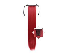 Moño Despeinado para Mujer 1 paquete de pinza pelo con cordón largo y recto, extensión cola caballo, peluca sintética, extensiones cabello, moño for uso diario en fiestas Moño Postizo(06,85CM)