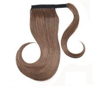 Moño Despeinado para Mujer 18 pulgadas estiramiento sintético envoltura cola de caballo peine extensiones cabello liso moño for mujeres Moño Postizo(2-30)