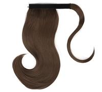 Moño Despeinado para Mujer 18 pulgadas estiramiento sintético envoltura cola de caballo peine extensiones cabello liso moño for mujeres Moño Postizo(8)