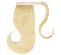 Moño Despeinado para Mujer 18 pulgadas estiramiento sintético envoltura cola de caballo peine extensiones cabello liso moño for mujeres Moño Postizo(M27-613)