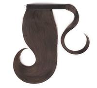 Moño Despeinado para Mujer 18 pulgadas estiramiento sintético envoltura cola de caballo peine extensiones cabello liso moño for mujeres Moño Postizo(4)