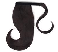 Moño Despeinado para Mujer 18 pulgadas estiramiento sintético envoltura cola de caballo peine extensiones cabello liso moño for mujeres Moño Postizo(2)