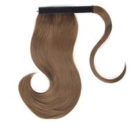 Moño Despeinado para Mujer 18 pulgadas estiramiento sintético envoltura cola de caballo peine extensiones cabello liso moño for mujeres Moño Postizo(12)