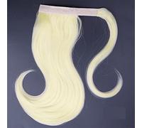 Moño Despeinado para Mujer 18 pulgadas estiramiento sintético envoltura cola de caballo peine extensiones cabello liso moño for mujeres Moño Postizo(613)
