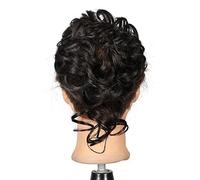 Moño Despeinado para Mujer Bollo sintético Donut Bun Extensiones de cabello cola caballo Rizos rubios desordenados con banda goma elástica Peluca pelo for mujeres Moño Postizo(1B)
