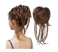 Moño Despeinado para Mujer Donut Bun Messy Ponytail Extensiones con elástico Bungee Curl Hair Bands Extension Pelucas for mujeres Moño Postizo(Light Brown)