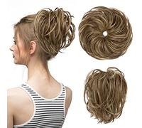 Moño Despeinado para Mujer Moño de pelo sintético con banda goma elástica, moño desordenado, peluca, rizado, lazos for el donut, for mujer Moño Postizo(86H10)