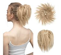 Moño Despeinado para Mujer Moño desordenado for mujer, cola de caballo corta con banda elástica, peluca, paquete pelo lazo, rizado peludo, moño for Moño Postizo(05)
