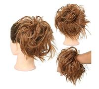 Moño Despeinado para Mujer Moño desordenado, pelo ondulado rizado sintético, moño circular, coleta, rebanadas de con banda goma elástica, extensiones cabello for mujer Moño Postizo(Q17 30)