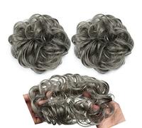 Moño Despeinado para Mujer Moño sintético desordenado Donut Bun rizado con banda de goma elástica Extensiones cola caballo pelo for mujeres Moño Postizo(171)
