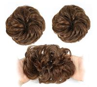 Moño Despeinado para Mujer Moño sintético desordenado Donut Bun rizado con banda de goma elástica Extensiones cola caballo pelo for mujeres Moño Postizo(M2-30)