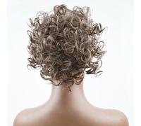 Moño Despeinado para Mujer Peluca de moda for mujer, moño pelo rizado esponjoso, peine corto y, cabeza bola, extensión cola caballo, sintético Moño Postizo(09)