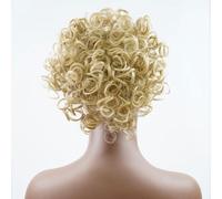 Moño Despeinado para Mujer Peluca de moda for mujer, moño pelo rizado esponjoso, peine corto y, cabeza bola, extensión cola caballo, sintético Moño Postizo(06)