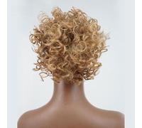 Moño Despeinado para Mujer Peluca de moda for mujer, moño pelo rizado esponjoso, peine corto y, cabeza bola, extensión cola caballo, sintético Moño Postizo(04)