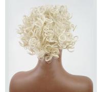 Moño Despeinado para Mujer Peluca de moda for mujer, moño pelo rizado esponjoso, peine corto y, cabeza bola, extensión cola caballo, sintético Moño Postizo(12)