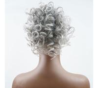 Moño Despeinado para Mujer Peluca de moda for mujer, moño pelo rizado esponjoso, peine corto y, cabeza bola, extensión cola caballo, sintético Moño Postizo(08)
