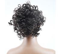 Moño Despeinado para Mujer Peluca de moda for mujer, moño pelo rizado esponjoso, peine corto y, cabeza bola, extensión cola caballo, sintético Moño Postizo(14)