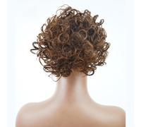 Moño Despeinado para Mujer Peluca de moda for mujer, moño pelo rizado esponjoso, peine corto y, cabeza bola, extensión cola caballo, sintético Moño Postizo(11)