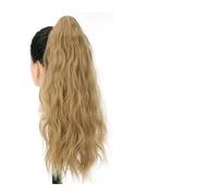 Moño Despeinado para Mujer Peluca de mujer con moño cola caballo rizado largo sintético fibra resistente al calor extendida esponjosa 20 pulgadas Moño Postizo(06)