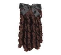 Moño Despeinado para Mujer Peluca rizada de princesa, peluca Cheongsam a la moda for mujer, estilo Retro, cola caballo, extensión cabello, peine rizado, moño pelo Moño Postizo(D)